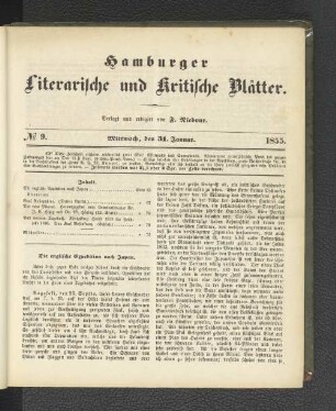 No. 9. 31. Januar 1855