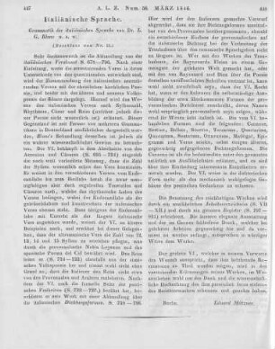 Blanc, L. G.: Grammatik der italiänischen Sprache. Halle: Schwetschke 1844 (Beschluss von Nr. 55.)