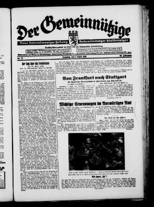 Der Gemeinnützige. 1869-1943