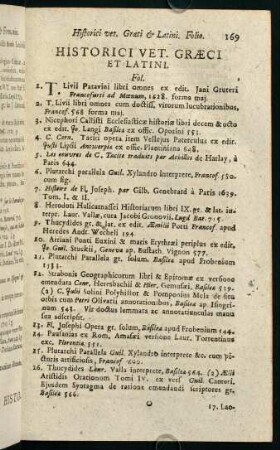 169-174, Historici Vet. Graeci Et Latini.