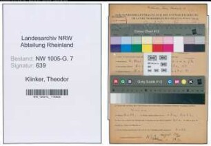 Entnazifizierung Theodor Klinker , geb. 04.05.1921 ()