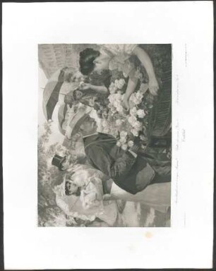 Rothe oder weisse Rosen? / Roses blanches ou roses rouges, Monsieur? / Red or white roses, Sir?