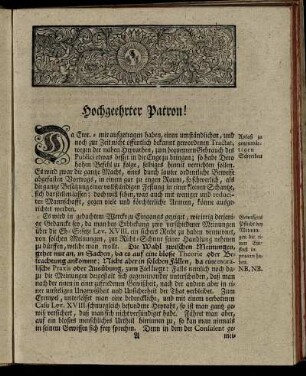 Hochgeehrter Patron!