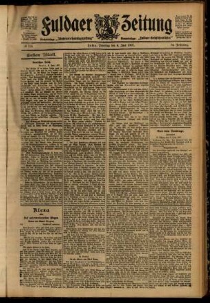 Dritte Ausgabe vom Montag, den 03. Juni 1907.