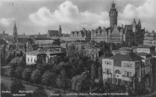 Leipzig: Neues Rathaus und 4 Kirchenblick