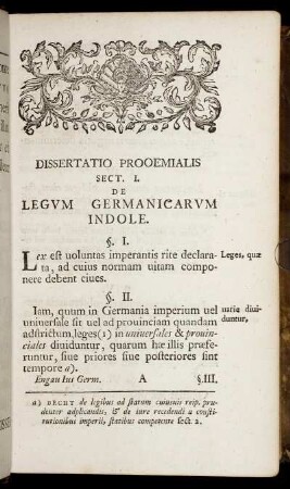 Dissertatio Prooemialis.