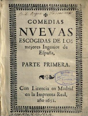 Comedias nuevas escogidas de los mejores ingenios de España, 1