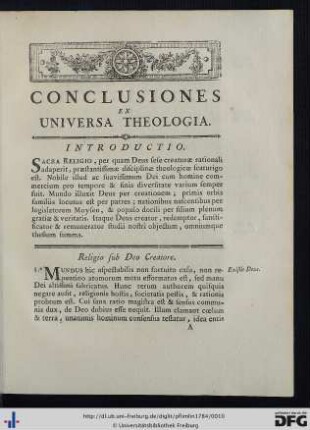Conclusiones Ex Universa Theologia.