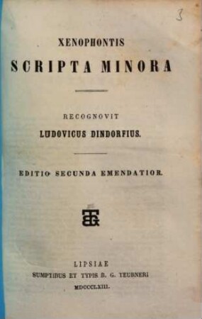 Xenophontis scripta minora