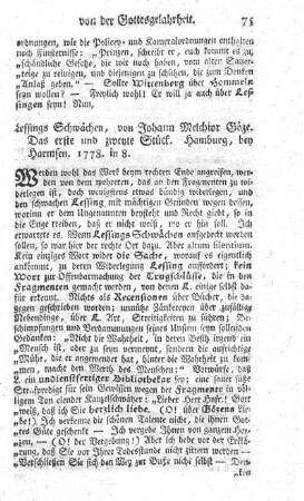 Lessings Schwächen. St.1.2.
