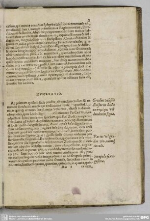 NUMERATIO.
