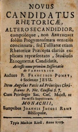 Novus Candidatus Rhetoricae