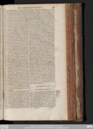 Sectio VI. [...] Sacramentorum.