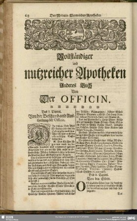 Vollständiger und nutzreicher Apotheken Anderes Buch Von Der Officin