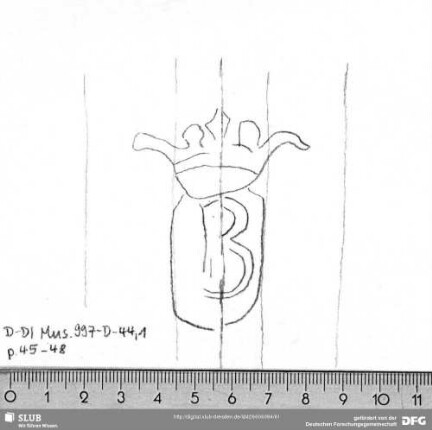 W-Dl-536 "B" im Schild (gekrönt)
