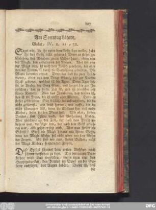 Am Sonntag Lätare. Galat, IV. v. 21 - 31.