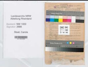 Entnazifizierung Carola Staat, geb. 30.11.1901 (Bankangestellte)