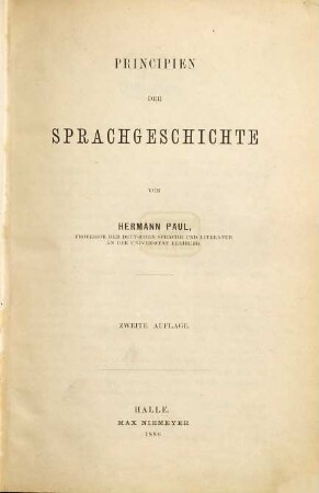 Principien der Sprachgeschichte