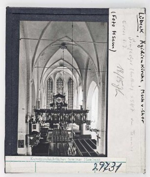 Lübeck: Ägidienkirche, Mittelschiff und Chor