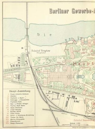 Karte: Berliner Gewerbe-Ausstellung 1896