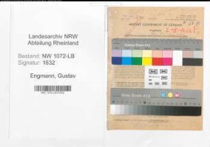 Entnazifizierung Gustav Engmann , geb. 03.12.1892 (Beamter)
