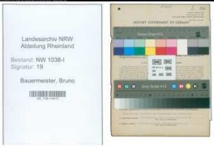Entnazifizierung Bruno Bauermeister , geb. 06.10.1899 (Polizist)
