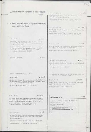 2. Geschichte der Erziehung und des Bildungswesens