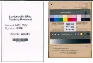 Entnazifizierung Wilhelm Schmitz, geb. 16.05.1908 (Angestellter)