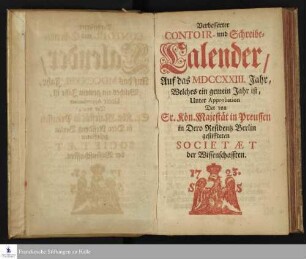 Schreibkalender von Heinrich Julius Elers.