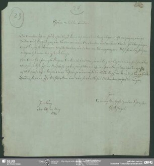Eigenh. Brief von Charlotte Schlegel an August Wilhelm von Schlegel, Harburg, 24.05.1841