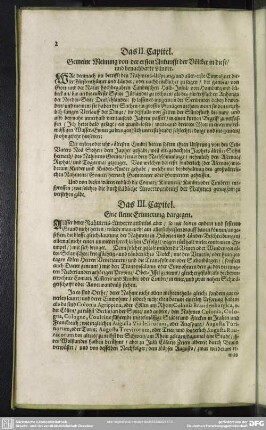 Das III. Capitel. Eine kleine Erinnerung dargegen