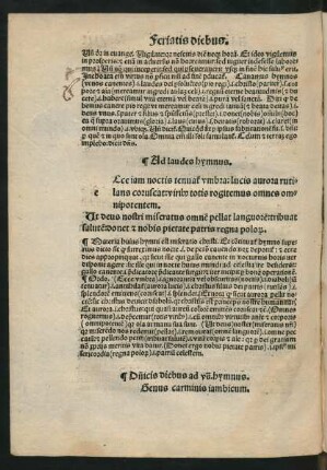 Dominicis diebus ...