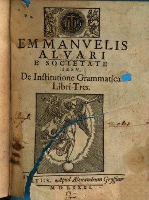 De institutione grammatica : libri III