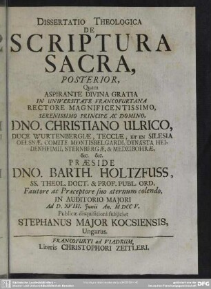 [Teil] Posterior, Quam Aspirante Divina Gratia ...