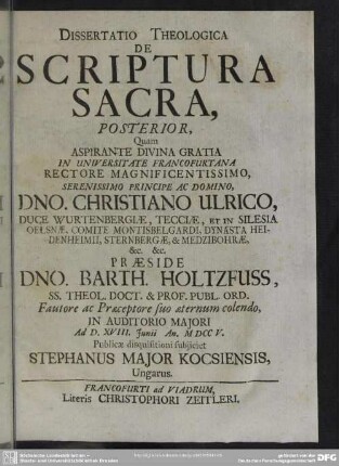[Teil] Posterior, Quam Aspirante Divina Gratia ...