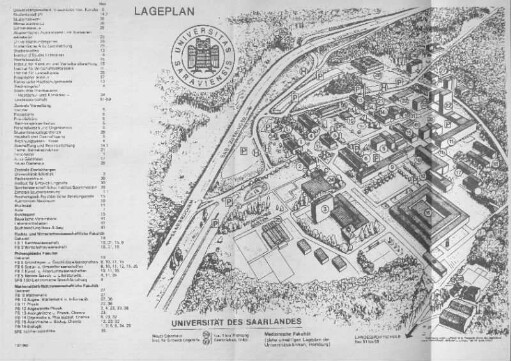 Lageplan der Universität des Saarlandes