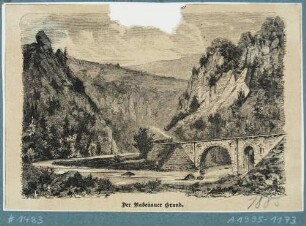 Blick in den Rabenauer Grund mit Weißeritz und Brücke