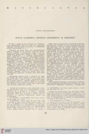 30: Płyta nagrobna Arnolda Lischorena w Chełmnie