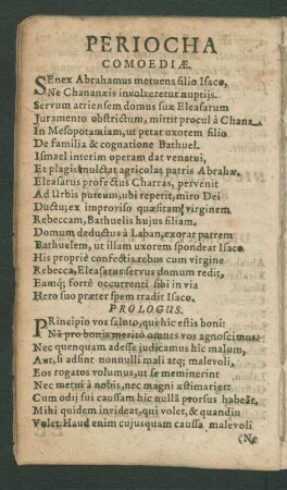 Periocha Comodiae.