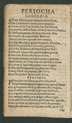 Periocha Comodiae.