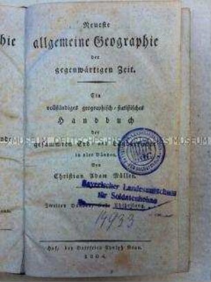 Geographisches Handbuch für Europa