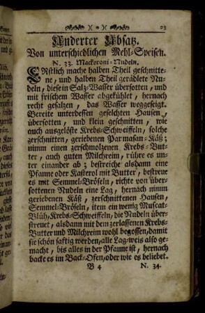 Anderter Absatz. Von unterschiedlichen Mehl-Speisen.