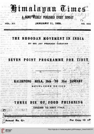No. XXI (11 January 1959)