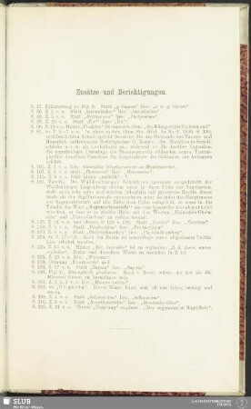 Zusätze und Berichtigungen