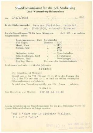 Christian, Gerster