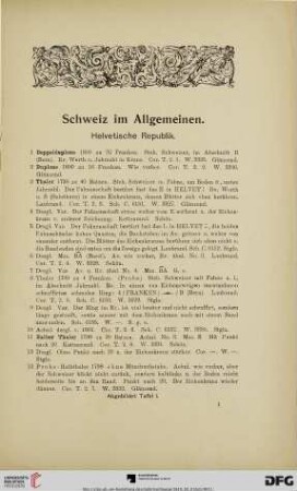 Schweiz im Allgemeinen (Nr. 1-283)