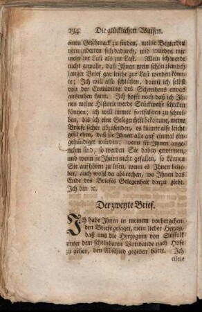 Der zweyte Brief.