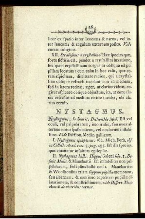 Nystagmus.
