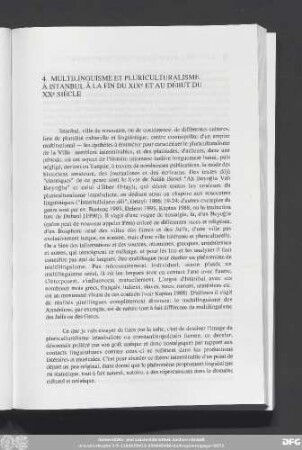 4. Multilinguisme Et Pluriculturalisme À Istanbul À La Fin Du XIXe Et Au Début Du XXe Siècle