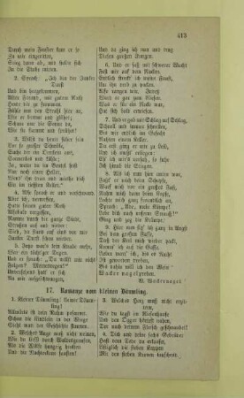 17. Romanze vom kleinen Däumling